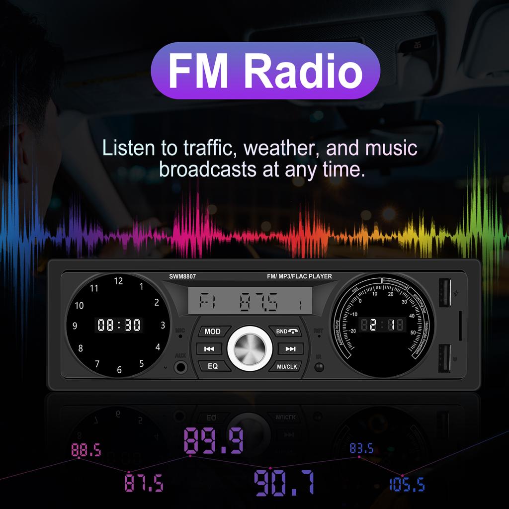 1DIN Car Radio Stereo Player Remote Control Digital Bluetooth Audio Music Stereo 12V Car Radio MP3 Player USB/SD/AUX-IN