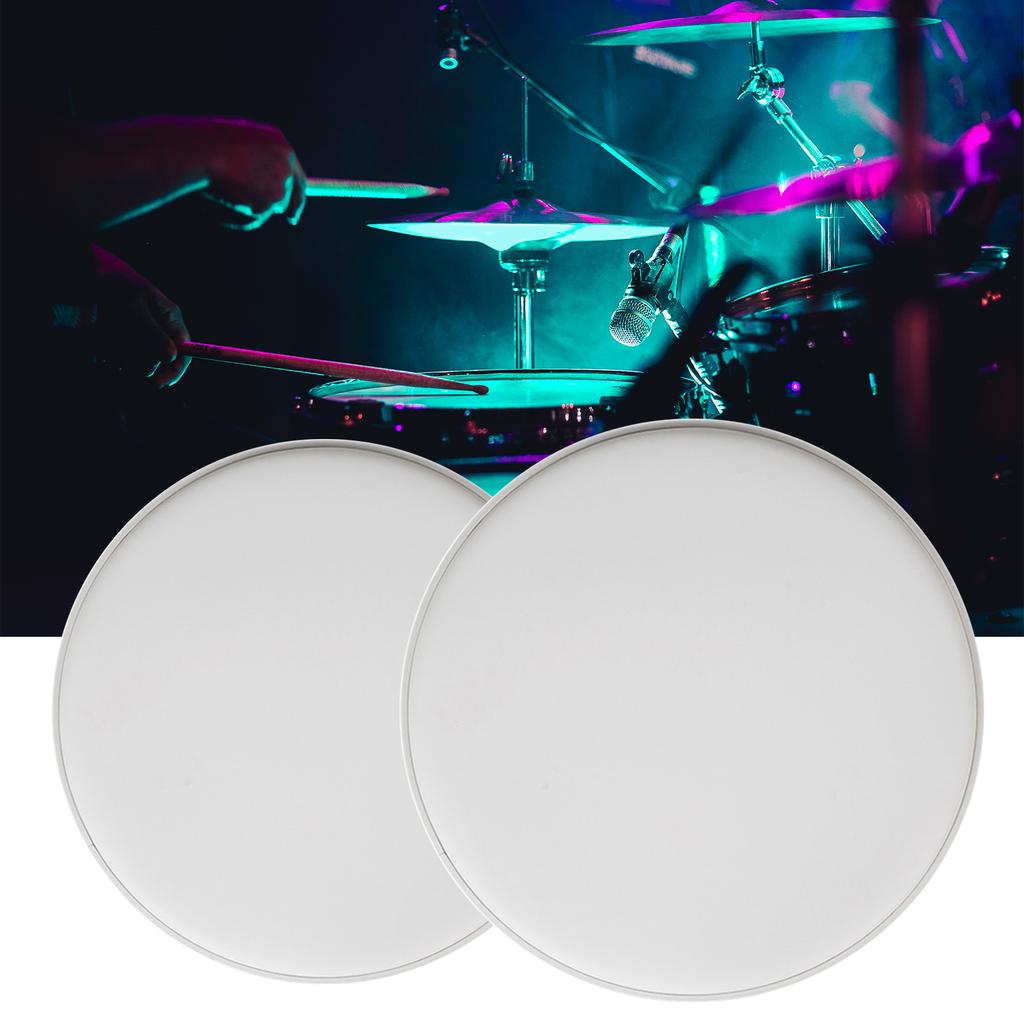 Polyester Film Drum Head Replacements Thick 13/14inch Drum Head Skin White Drum Head Replace for Drum Set Jazzes Drum