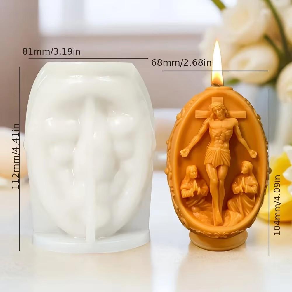 Молитва ангела свеча силиконовая форма DIY скульптура Иисуса смола гипс церковный декор рельеф человеческое тело ароматизированная свеча изготовление подарков
