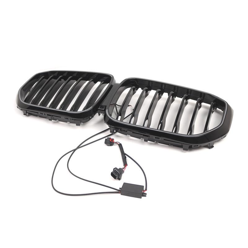 Gloss Black Double Bar LED Grille for 19-22 BMW X5 G05