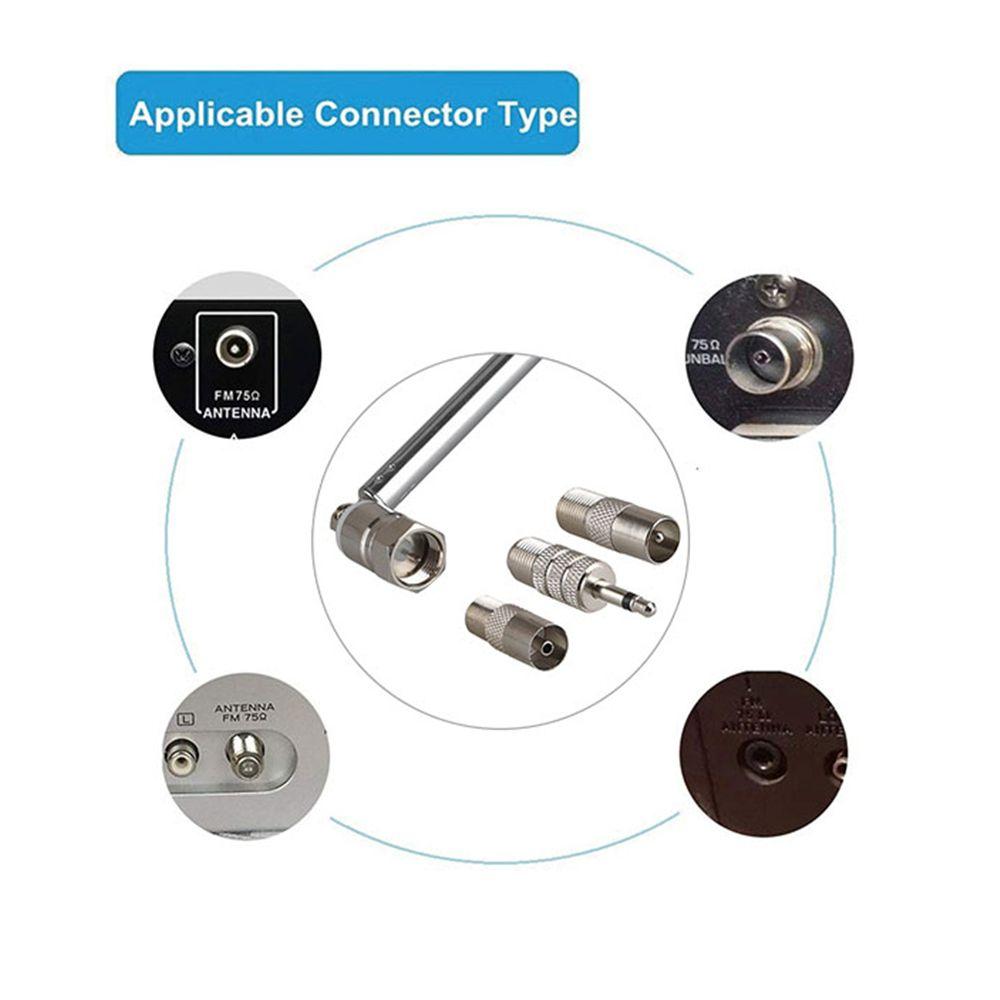 FM 5V 10W F Type with TV/3.5 Adapter 75 Ohm Aerial Antenna 86-106MHz