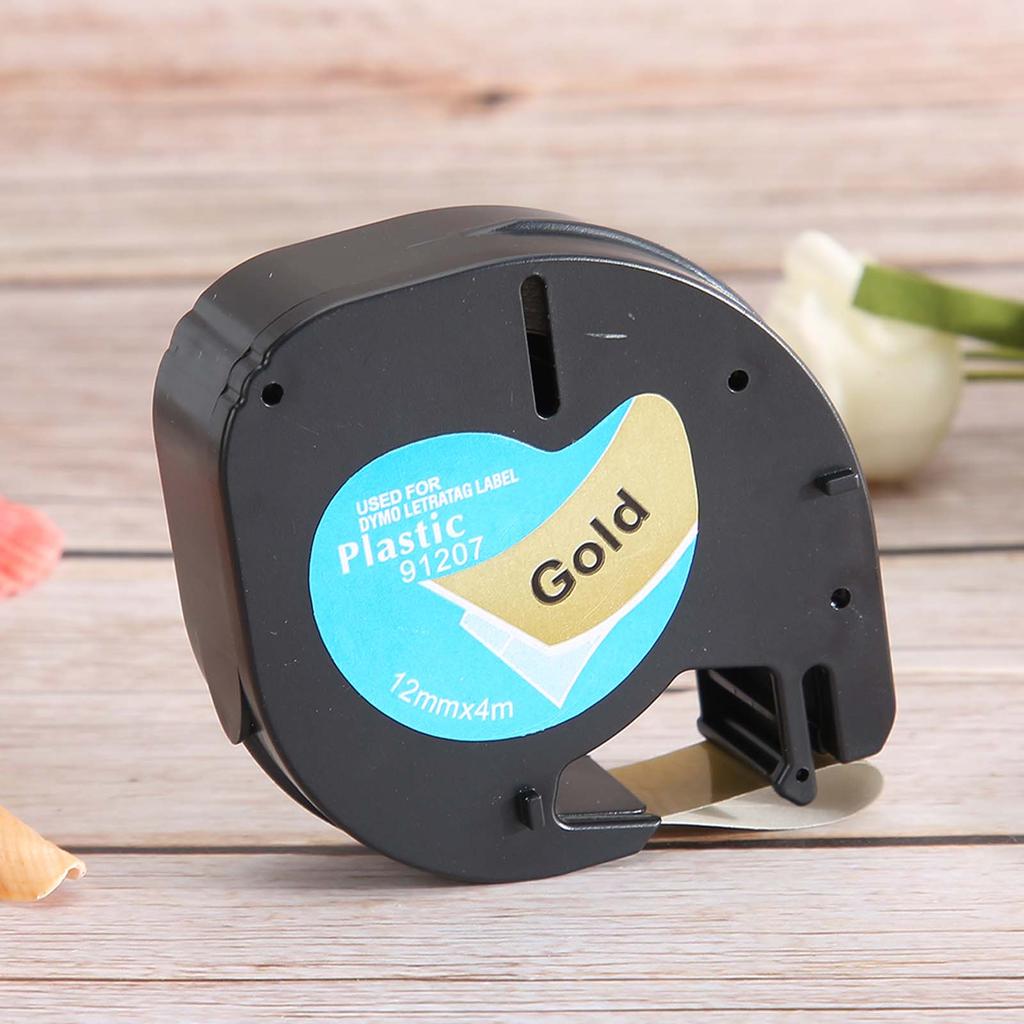 Запасные части для этикеточной ленты Лента 12 мм x 4 м BlackonGold для этикетировщика Letratag