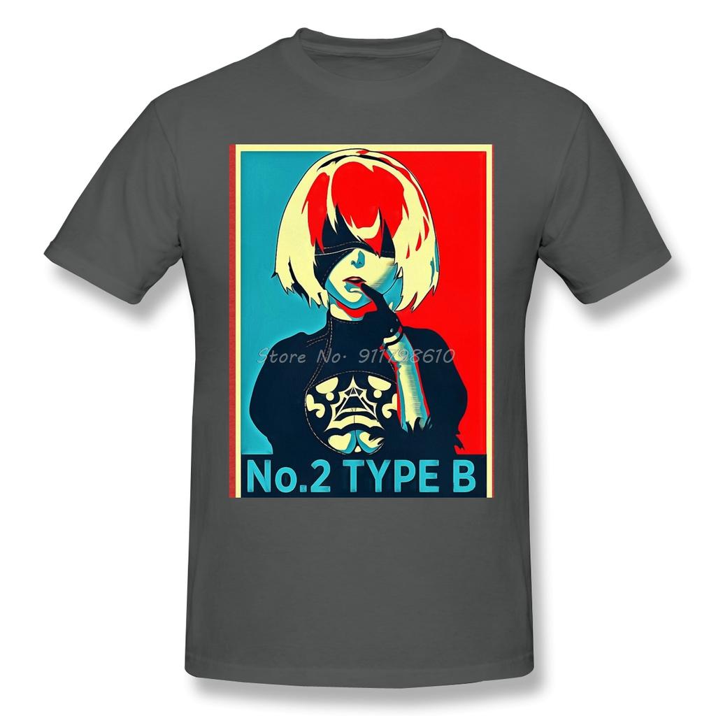 Мужская футболка Nier Automata 2B из смесового хлопка, футболка NieR Automata, смешная аниме-футболка для мужчин, уличная одежда Харадзюку