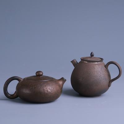 Керамический чайник с ржавчиной, глазурованный, чайная утварь в стиле кунг-фу, грубая керамика, чайник Xishi, домашняя утварь для заваривания чая, чайники для чайного искусства, инструменты для заваривания чая
