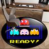 Pac Man Ghosts,Retro Gaming Chair mat Round Rug Office carpet, Non slip, Suitable for Living Rooms, Bedrooms,Decor1205641a