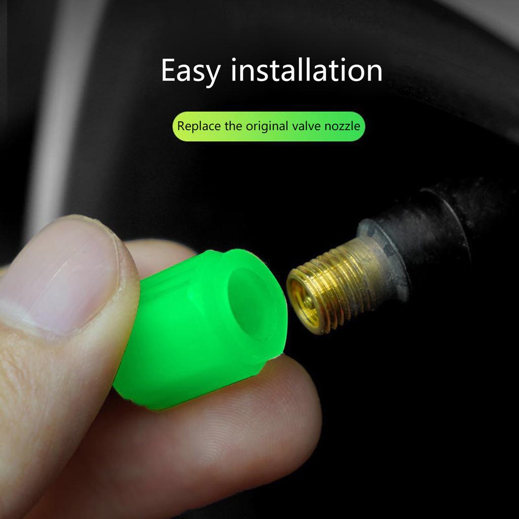 20 шт. Колпачки клапанов шин, Колпачки клапанов колес, Пылезащитные колпачки для шин автомобиля, Светящиеся колпачки клапанов шин