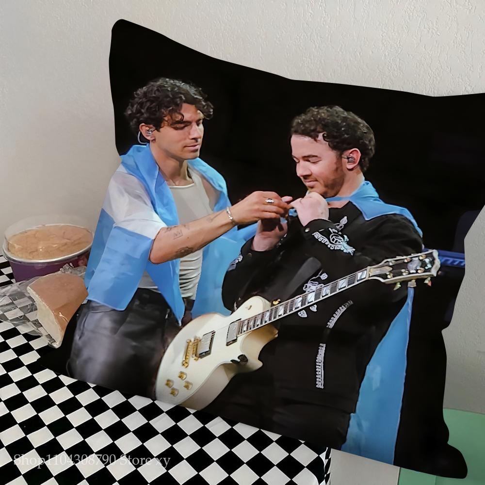 Band J-Jonas-S Cool B-Brothers Pillow Case Square Pillow Bedroom Sofa Leisure Comfort Cushion Car Living Room Home Decoration
