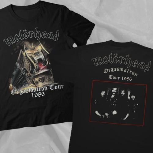 Vintage 1986 MOTORHEAD Orgasmatron Tour Black Double Sided TShirt Unisex T-Shirt
