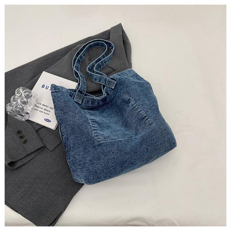 Ленивый ветер Ретро Джинсовая сумка 2025 Новая Тисненая Сумка-тоут через плечо