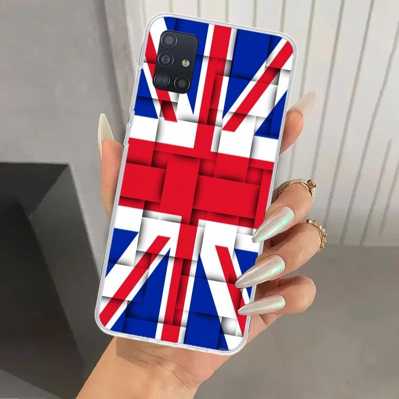 Чехол для телефона Union Jack Флаг Англии Великобритании для Samsung Galaxy A52 A32 A22 A12 A02S A50S A30S A10S Note 20 Ultra 10 Plus S10 A31 A20 A