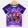 Корейский новый фильм KPop демон Охотница девушка футболка, модная 3D детская с коротким рукавом, детская одежда топы