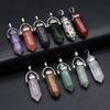 1Pc Natural Stone Hexagonal Cone Pendant, Reiki Healing Crystals Agate Gems Charms for DIY Women Men Necklace Jewelry Accessories, Extremely Cheap