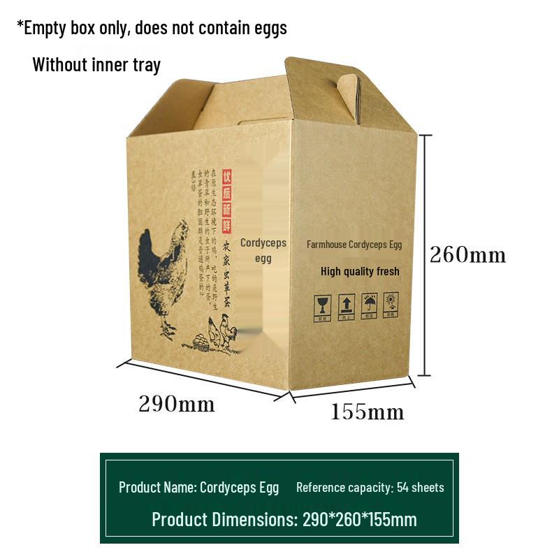 Handheld Kraft Egg Gift Box - Empty Carton for Eggs