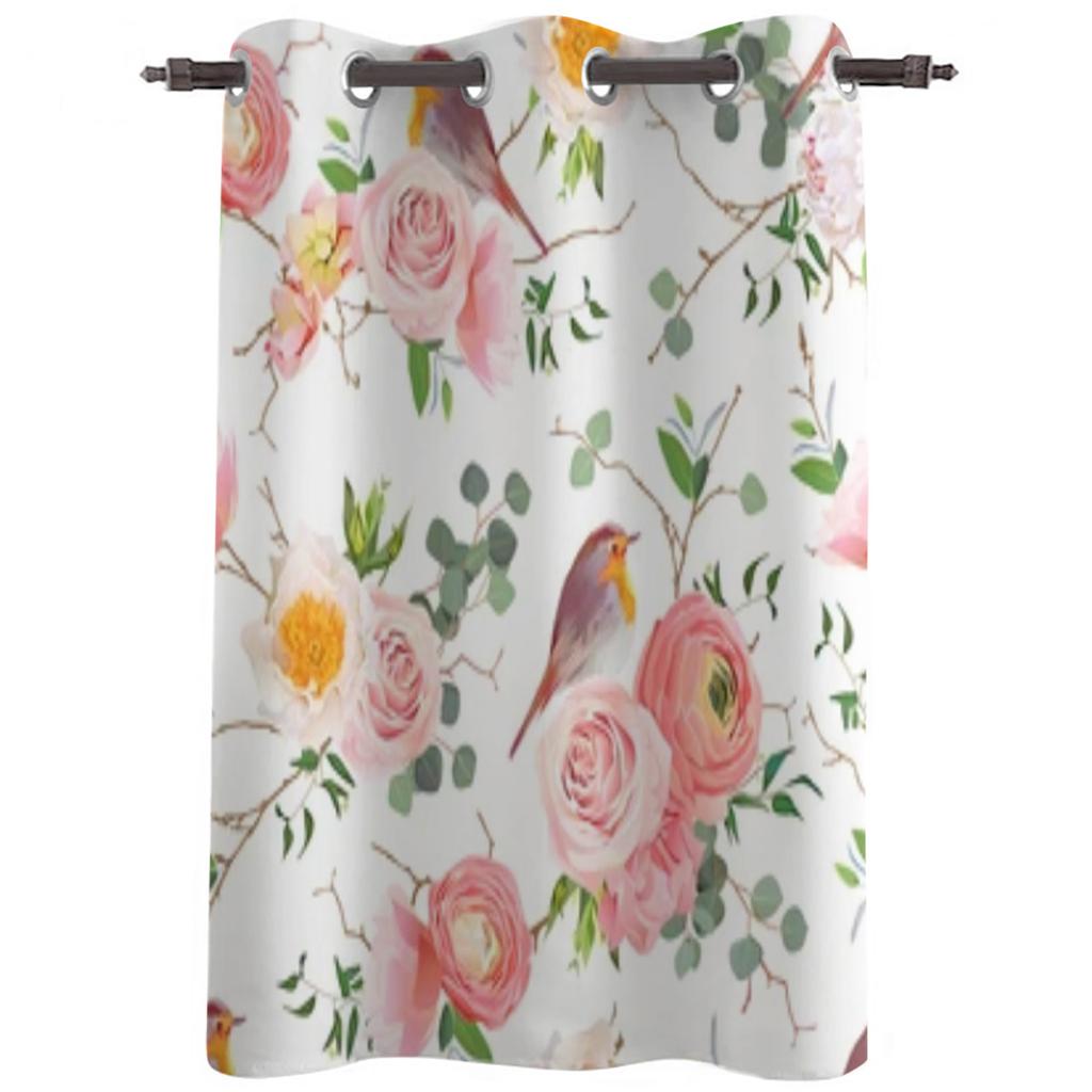 Spring Flowers Plants Wildflowers Modern Window Curtains for Living Room Bedroom Curtain Kitchen Treatment Blinds Drapes