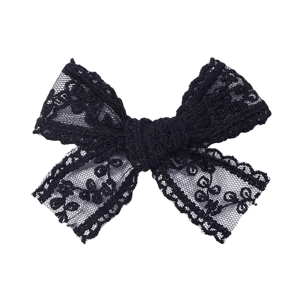 2Pcs/Set Cute Solid Lace Cutout Bowknot Hair Clips for Baby Girls Handmade Bows Hairpin Barrettes Headwear Kids Hair Accessories