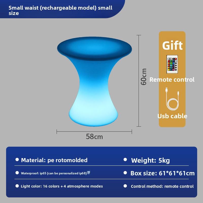 LED luminous bar tables and chairs, high table creative cocktail bar outdoor party