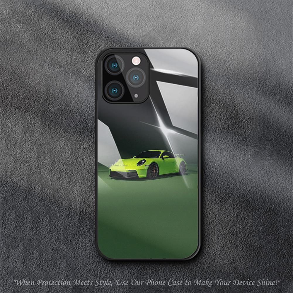 Роскошный Чехол для Автомобиля Porsche GT3 для iPhone Samsung Galaxy Redmi Note S 17 16 15 14 13 20 24 25 54 Pro Max Ultra Fe Air Закаленное Стекло