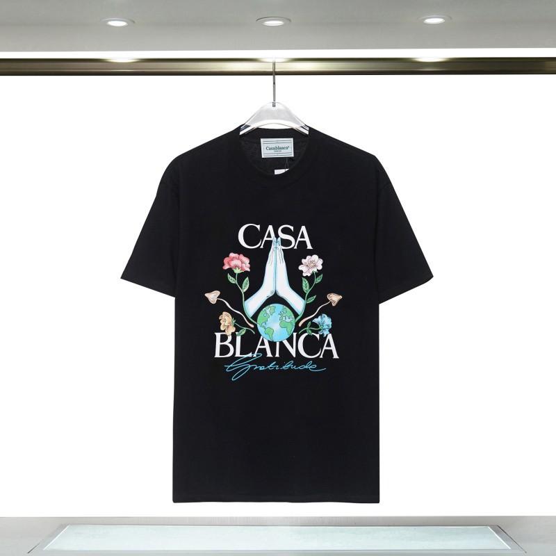 Casablanca 23 spring and summer new fantasy gate starry sky castle casa letter logo short-sleeved couple T-shirt