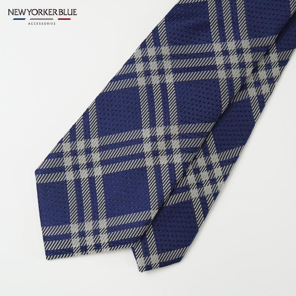 [New Yorker Blue] Клетчатый галстук NB898936 Темно-синий