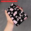 2DFlat Samsung phone case Pink Bunnies & Blooms on Black Background Phone Case Applicable to Galaxy S22 S23 S24 S25ULTRA S26 A12 A13 A14 A15 A16