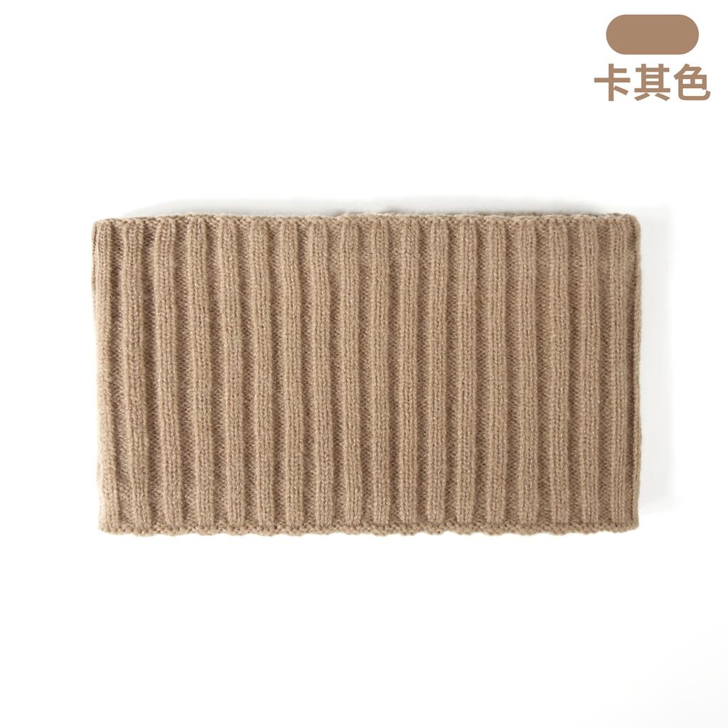 Autumn and winter knitted hats, scarves, gloves, headbands, four-piece set, double-layer velvet, cold-proof and warm knitted hats.