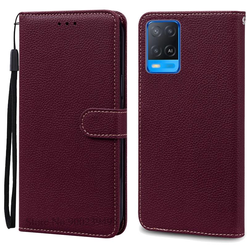 Для OPPO A54 Чехол A54 5G Кошелек кожаный флип-чехол Для OPPO A54 5G Чехол CPH2239 CPH2195 OPPOA54 A 54 Ударопрочный чехол для телефона Fundas