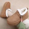 Fashion 2025 New Fur Platform Women Ankle Boots Flats Suede Warm Shoes Woman Trend Designer Brand Short Plush Cozy Femme Snow Botas