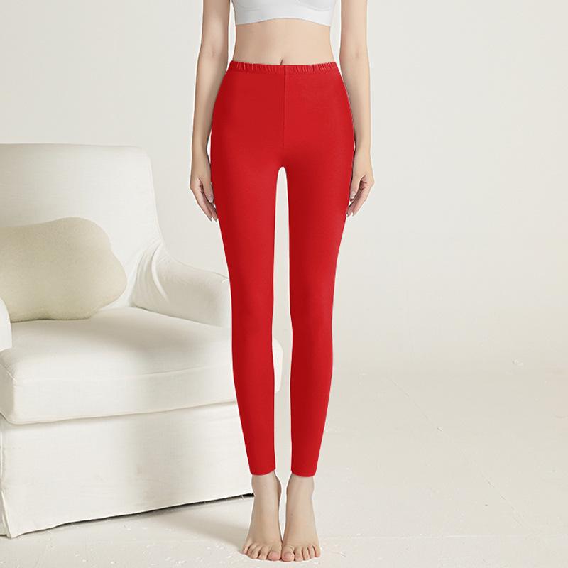 Женские облегающие брюки осень/зима: 95% чистый хлопок, антибактериальные, теплые леггинсы для студенток