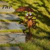 Courtyard Decoration Rusty Frog Garden Stake Cute Holding Umbrella Yard Art Vintage Iron Outdoor Ornament for Lawn Flowerbed Decor Playful