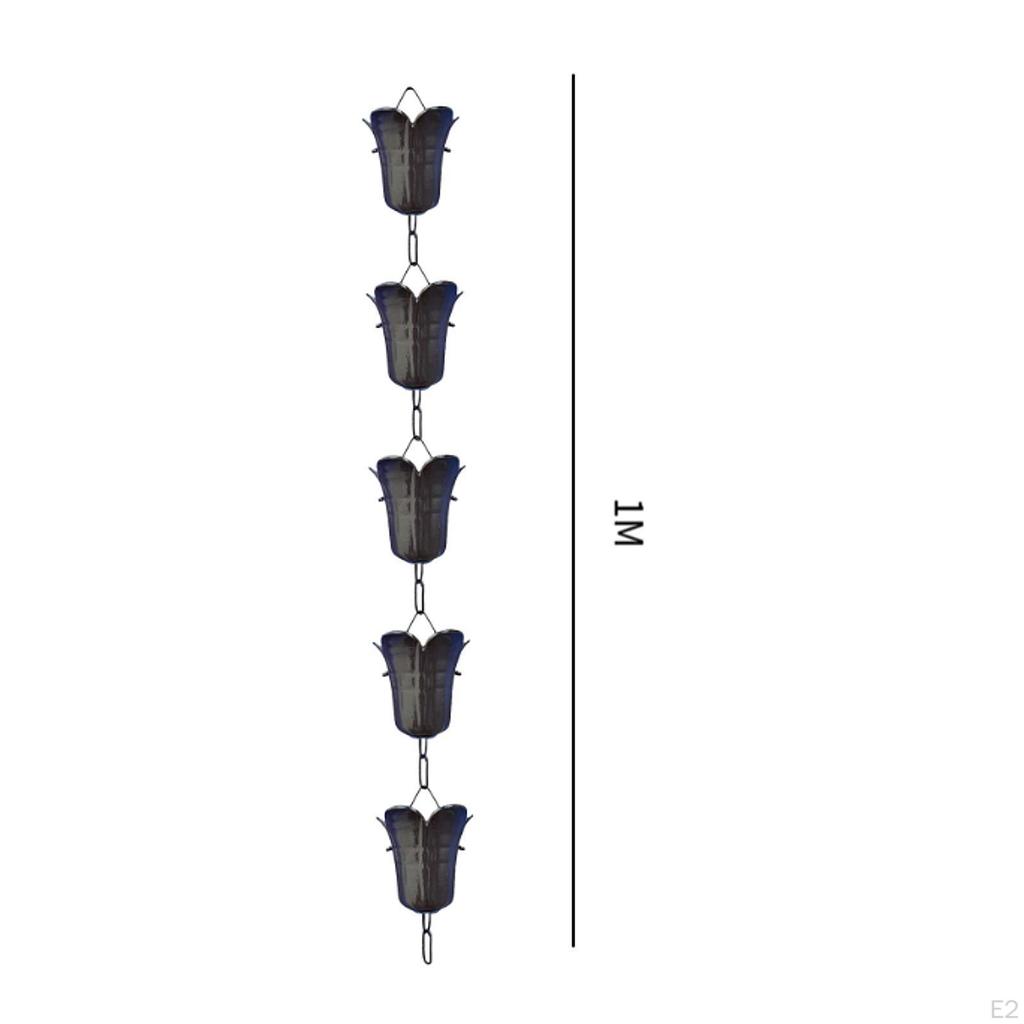 Декоративная дождевая цепь для сбора воды на открытом воздухе