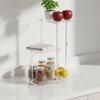 3-Tier Bedside Table Portable Acrylic Tier Shelf Transparent Storage Stand Multi Use Home Decor Easy to Clean for Living Room
