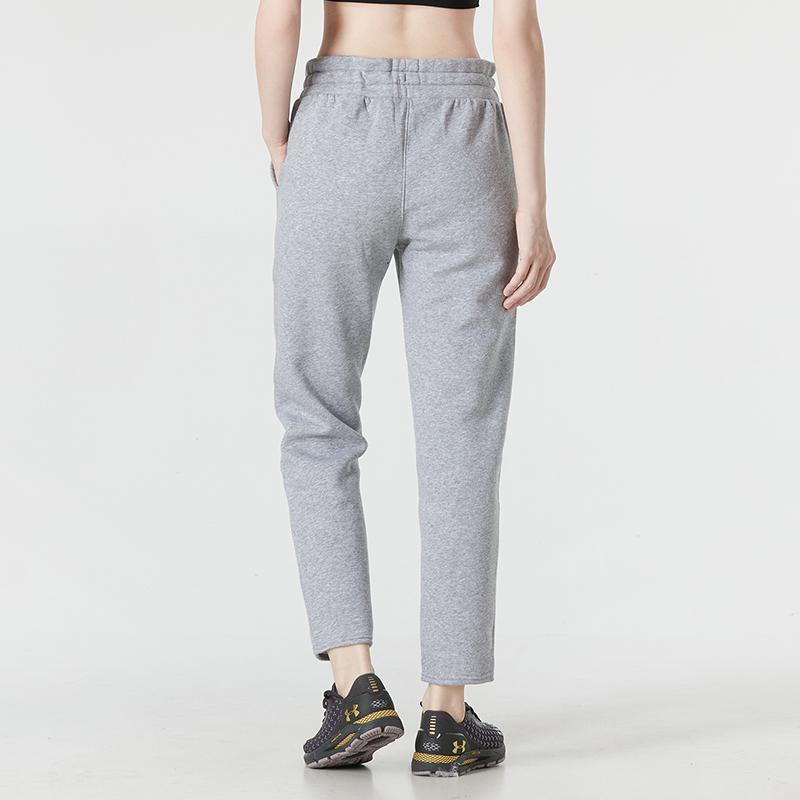 Under Armour Однотонные флисовые тренировочные брюки Женские брюки Серые 1356417-035