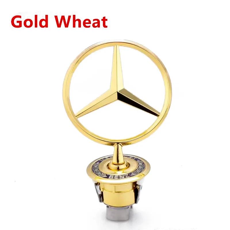 Горячая Автомобильная Наклейка 1 шт. Звезда На Капот Хромированный Значок 44 мм Логотип-Эмблема На Капот Автомобиля Для Mercedes Benz C E S Класса W204 W205 W211 W212