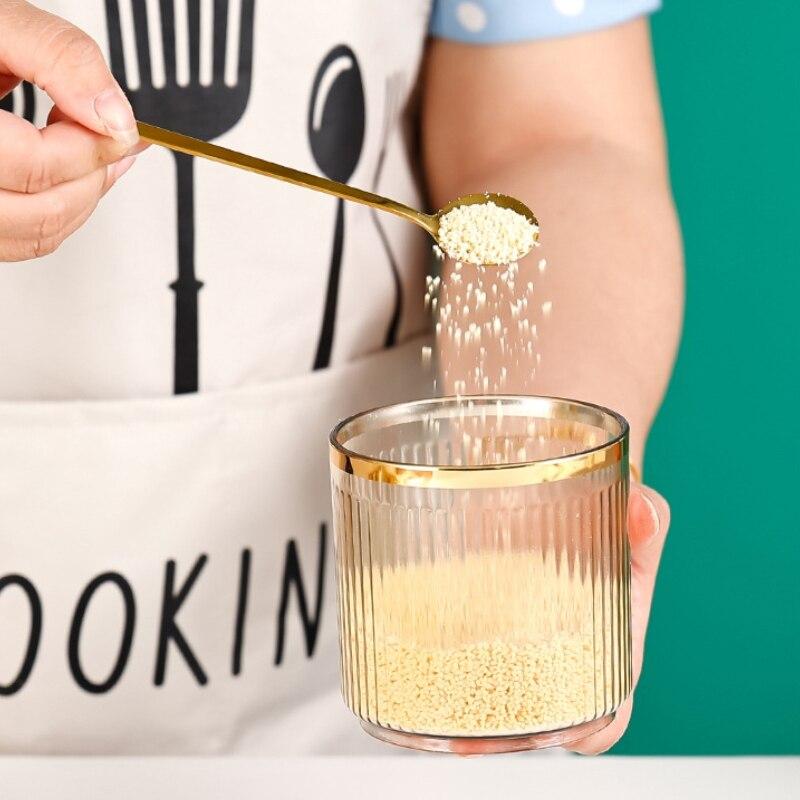 Банка для приправ с ложкой, бытовая кухня, изысканная бутылка для приправ, банка для хранения