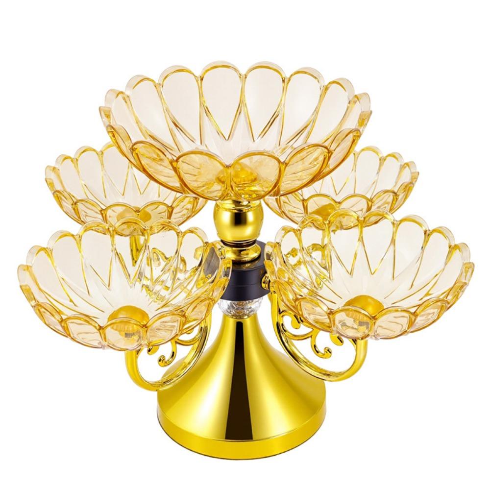 Элегантная вращающаяся подставка-поднос для закусок, фруктов, в форме цветка, элемент декора для дома