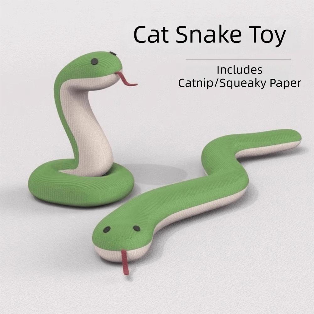 Plush Kitten Toy Snake Soft Touch Snake Shape Cat Toy Creative Interactive Pet Toy Indoor