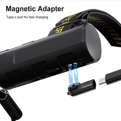Магнитный адаптер Type C с защитой от перегрузки Магнитный USB C адаптер Зарядное устройство Type C Адаптер для зарядки фонарей Налобных фонарей