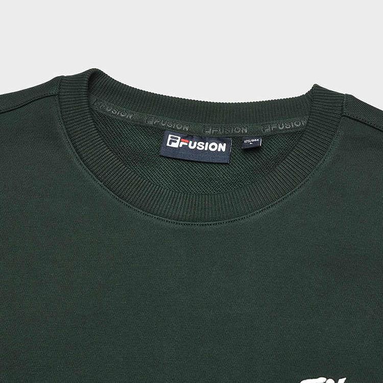Fila Fusion Свитшот мужской вязаный повседневный с круглым вырезом Letter Yougu-Green T11M412204F-DG