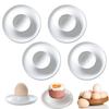 4/6 шт. белые подставки для яиц пищевого класса без BPA высокая прочность компактный размер портативный набор держателей для вареных яиц