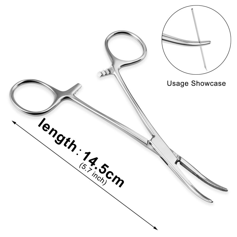 1pc 316L Stainless Steel Piercing Forceps Clamps Pliers for Nose Ear Belly Navel Lip Professional Body Piercing Supplies Tool
