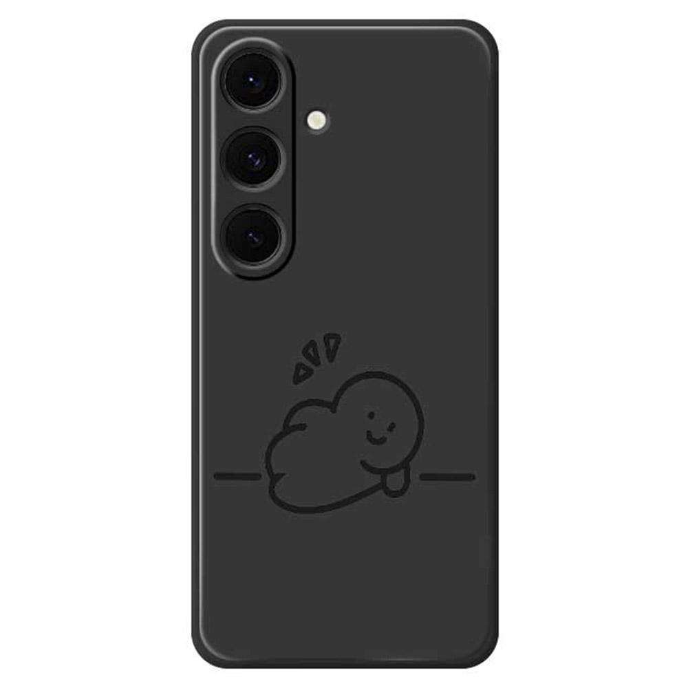 For Samsung Galaxy S25+ Case Stick Figure Pattern Printing Straight Edge TPU Phone Back Cover