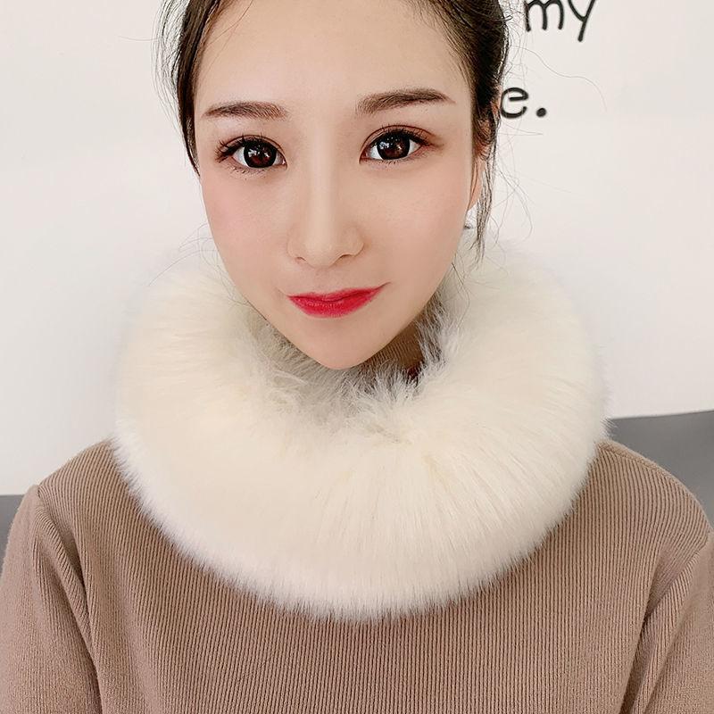 Imitation Fox Fur Collar Thick Scarf Warm Neck Protection Scarf Korean Winter Girl