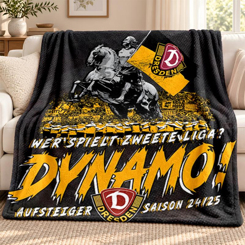 Dynamo Dresden blanket Flannel Blanket Soft Cozy Plush Throw for Sofa Bed Lightweight Home Decoration Outdoor camping