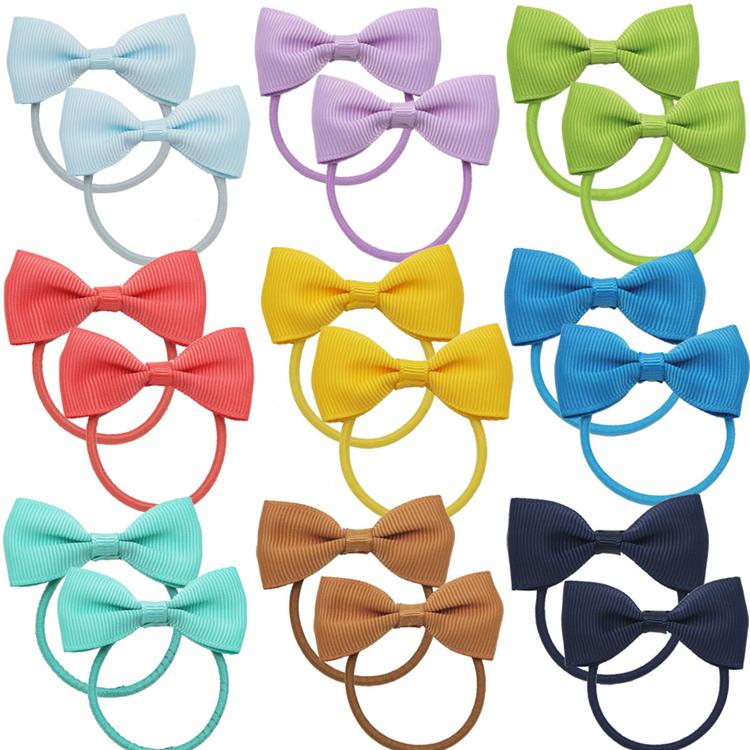 Elastic Hair Rope Ribbon with Bow for Kids Stretch Hair Tie & Ponytail Hair Cycle Baby Bow Hairbands for Toddlers & Girls