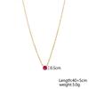 Dainty Recyclay Stainless Steel Gold Plated Necklace Colorful 12 Birthstone Necklace Zircon Stainless Steel Waterproof for Women