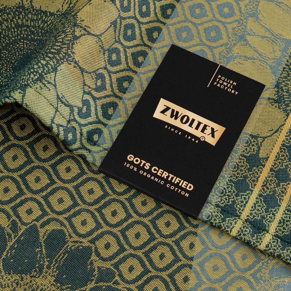 Zwoltex Marsala Gold Cotton Kitchen Towel Blue 240G 50X70Cm