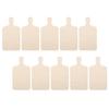 10 Pcs DIY Wooden Cutting Board with Handle Unfinished Chopping Paddle Crafts Mini Boards