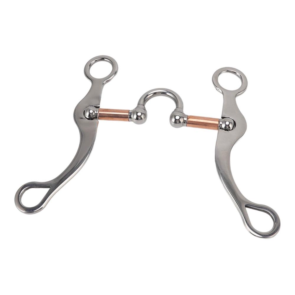 Rose Gold Plated Horse Snaffle Bit Stainless Steel Equestrian Equipment Horse Gag Bit Racetracks