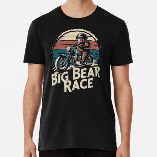 Racing Bear on a Motorcycle - Big Bear AdvenT-Shirt S-5XL Best T-Shirt