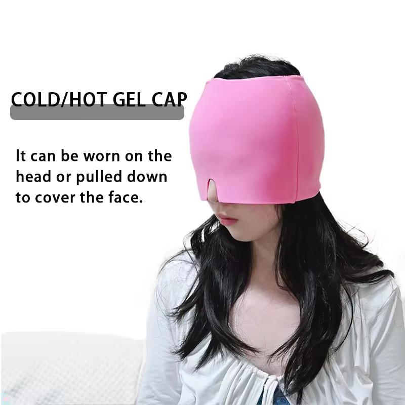 Relief Headgear Migraine Relief Cap Gel Ice Cap Cold Compress Therapy Cap Ice Head Wrap Pack Eye Mask For Pressure Relieve Pain